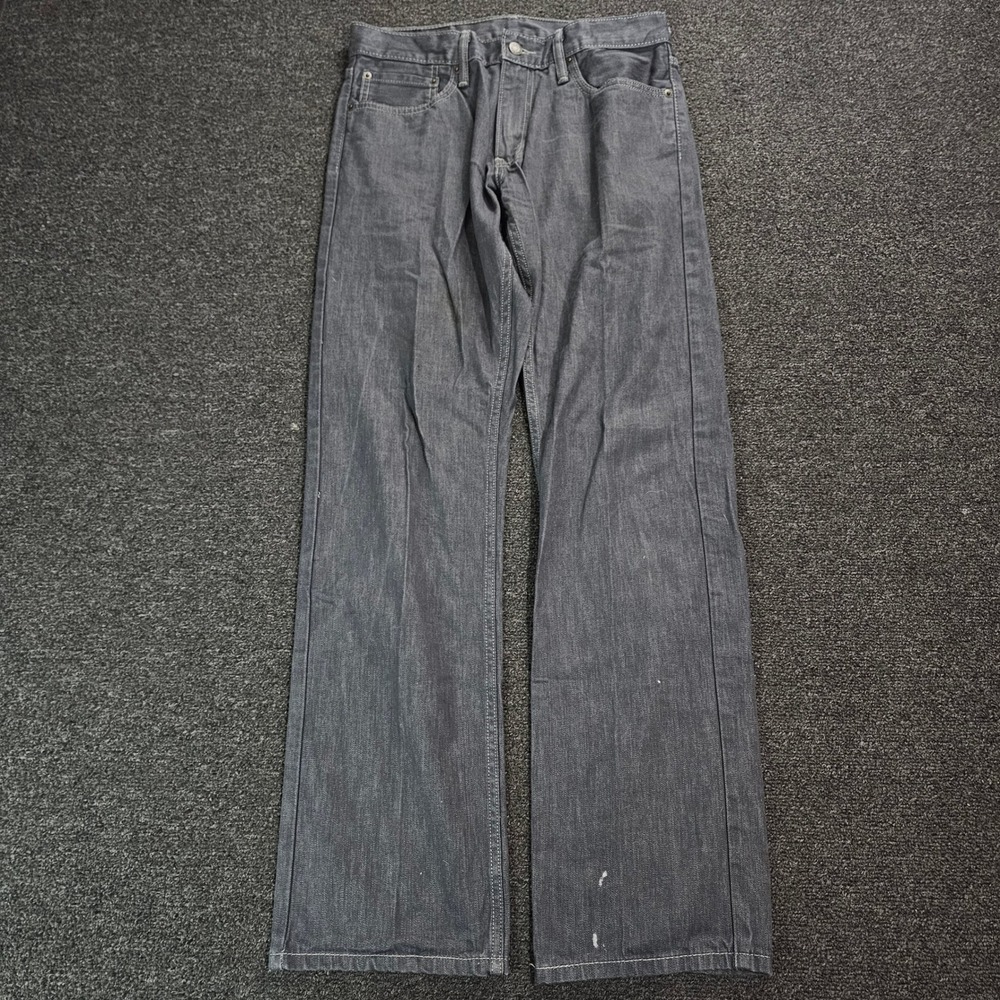 Levis Straight Leg Jeans Womens 30x33 Charcoal Gray Denim 100% Cotton